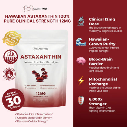 Astaxanthin Vitamin E Softgel Capsules Dietary Supplement