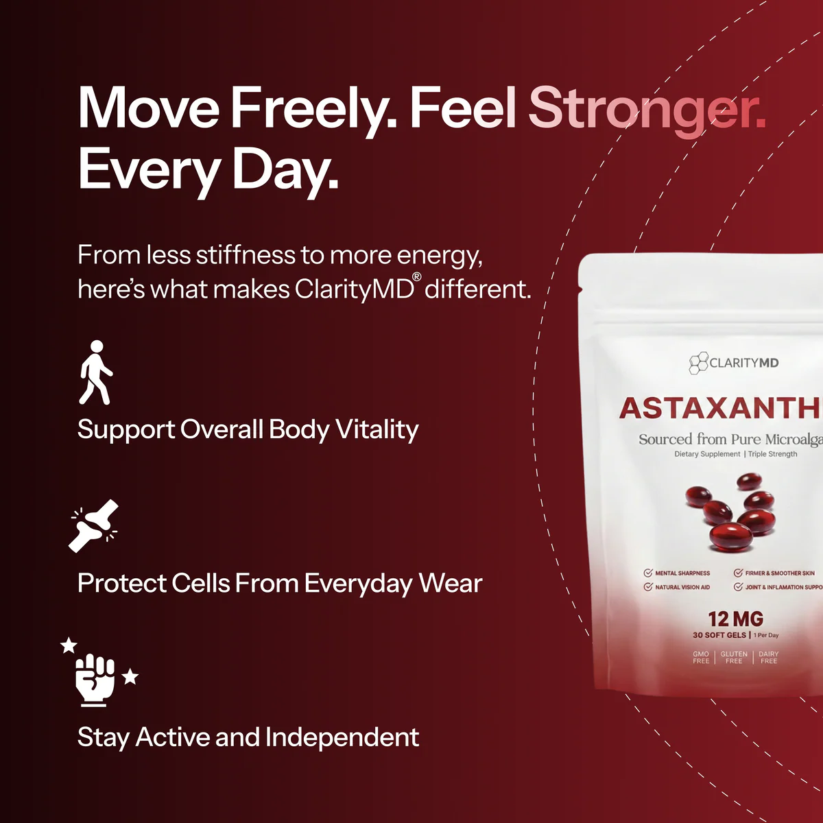 Astaxanthin Vitamin E Softgel Capsules Dietary Supplement
